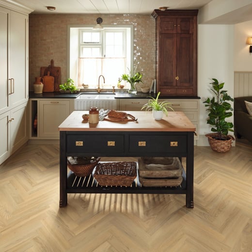 Karndean Knight Tile Wells Acacia SM-KP160 Herringbone Glue Down LVT Flooring
