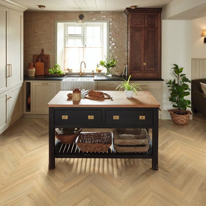 Karndean Knight Tile Wells Acacia SM-KP160 Herringbone Glue Down LVT Flooring